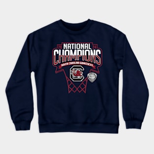 USC Gamecocks National Champs 2024 Women's Basketball Hoop Crewneck Sweatshirt